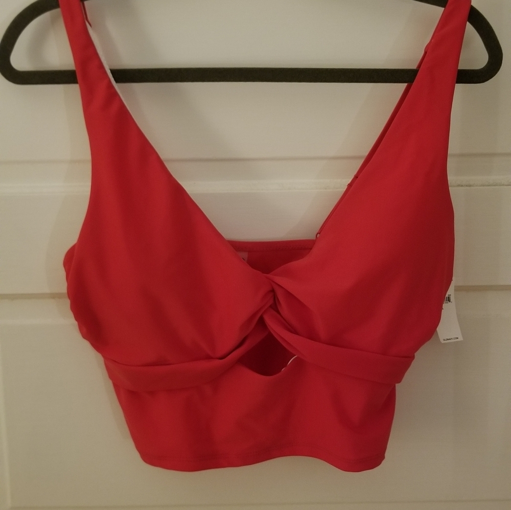 Red Old Navy swim top ( large)